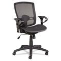 Alera Technologies Etros Series Suspension Mesh Mid-Back Synchro Tilt Chair- Mesh Back-Seat- Black ET4218